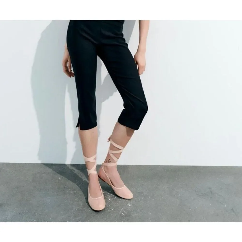 Nwot Zara ballet flats with ankle wrap sz 38